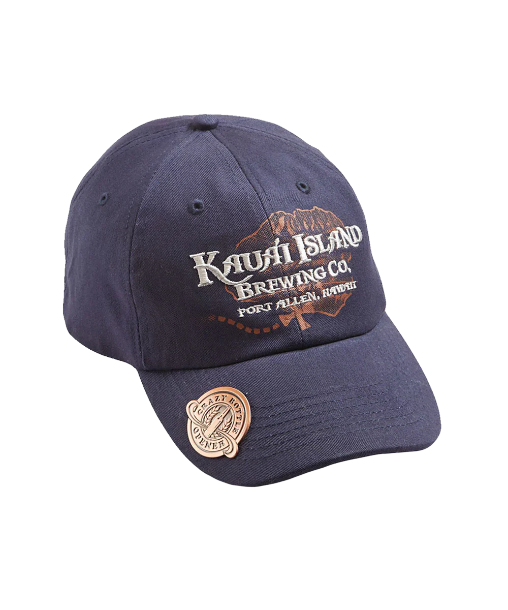 Kauai Island Brewing Co New Logo - Navy Bottle Opener Hat