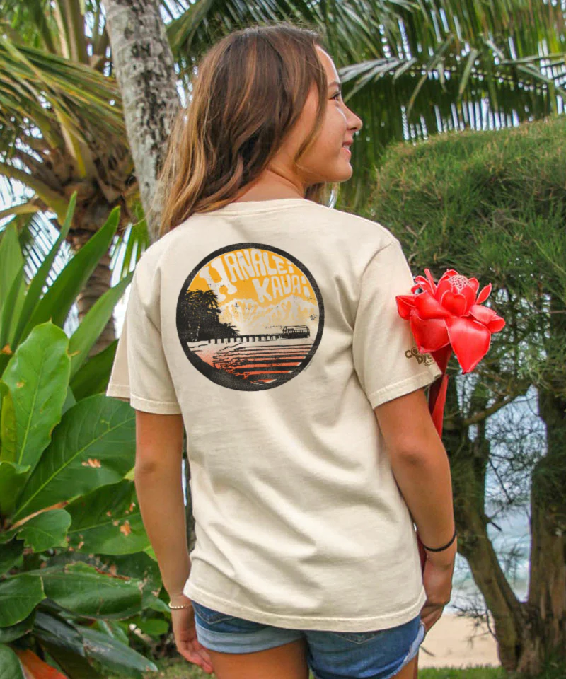 Hanalei Dream - Coconut Dyed Short Sleeve Crewneck T-Shirt - Image 2