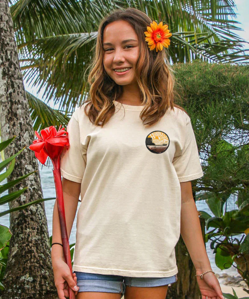 Hanalei Dream - Coconut Dyed Short Sleeve Crewneck T-Shirt - Image 3
