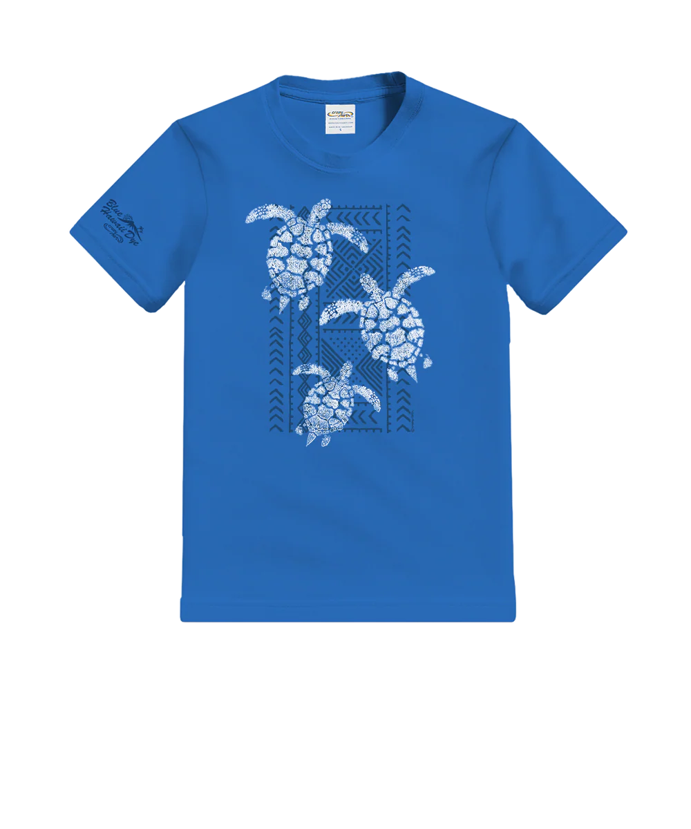 Honu Trio - Blue Hawaii Dyed Short Sleeve Crewneck T-Shirt
