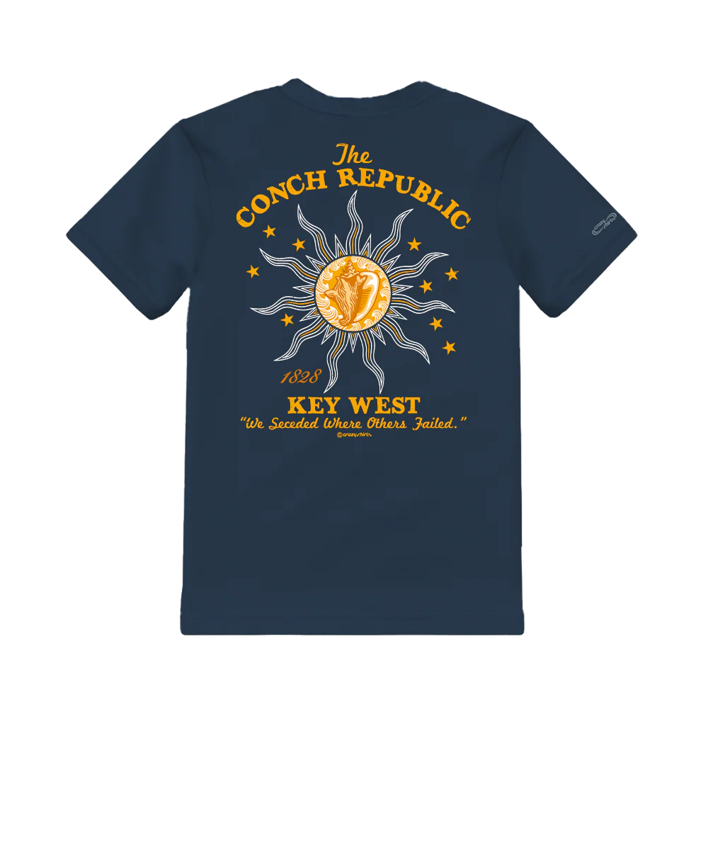 Key West Conch Republic - Navy Short Sleeve Crewneck T-Shirt