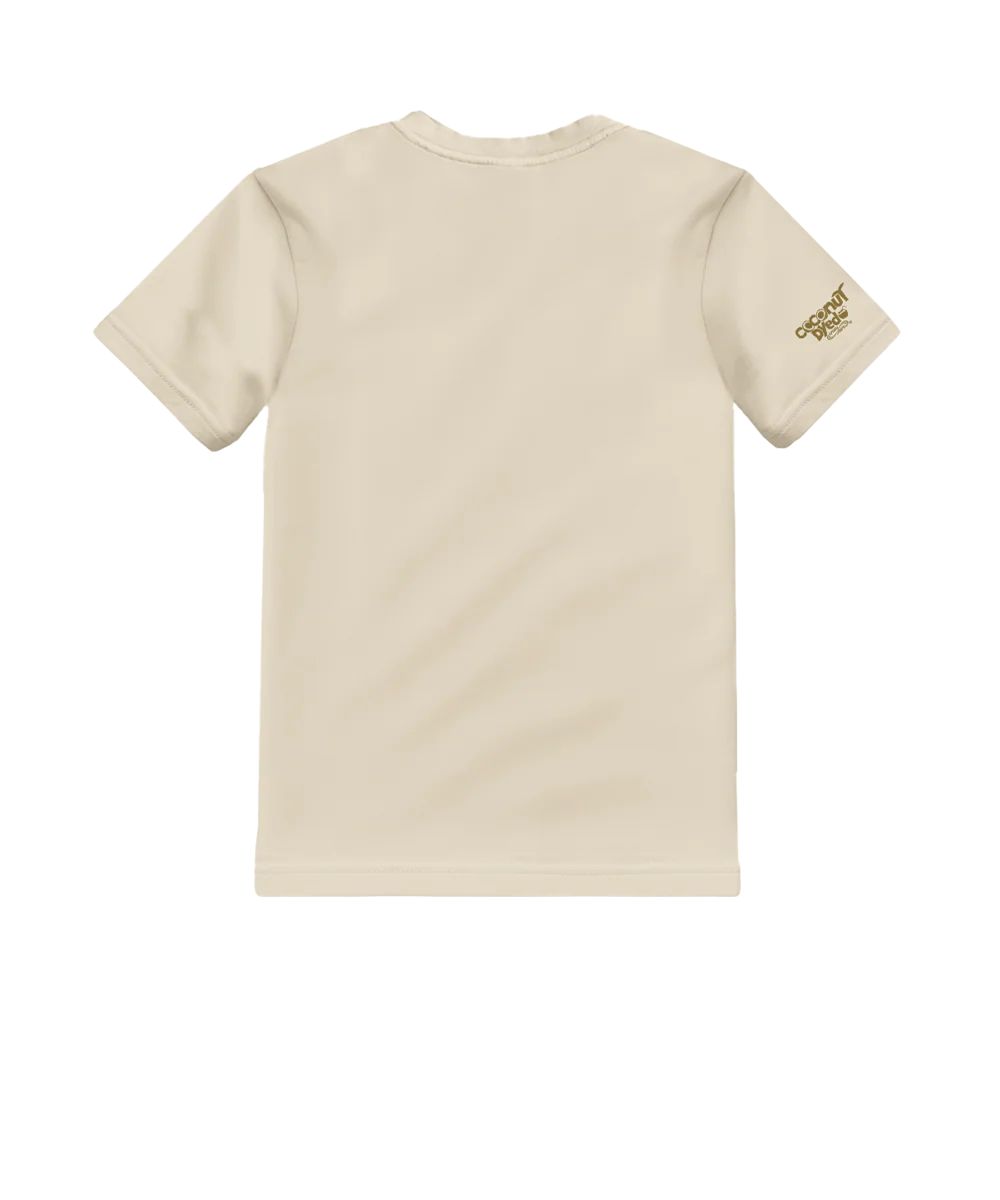 Painted Lido Beach - Coconut Dyed Short Sleeve Crewneck T-Shirt - Image 4