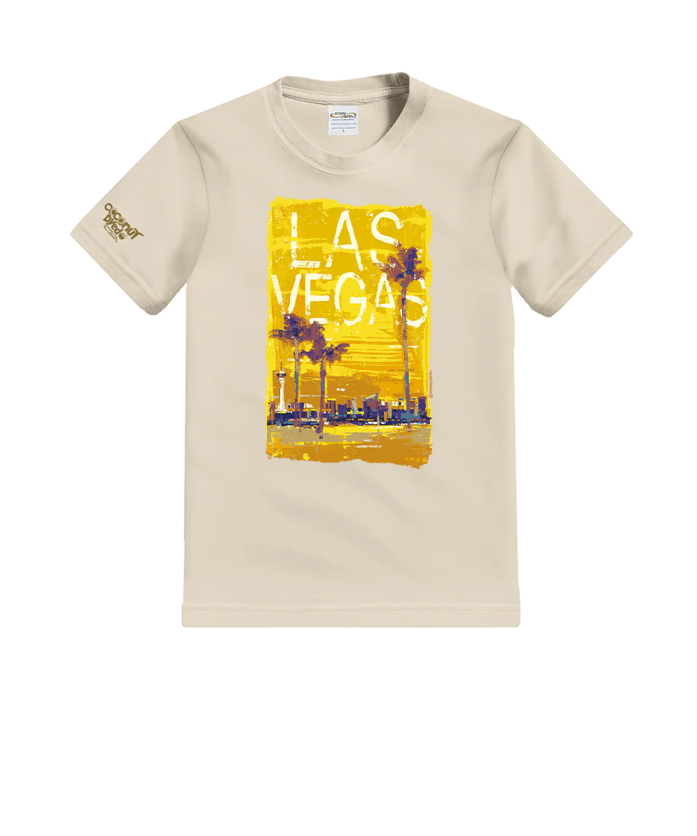 Painted Vegas - Coconut Dyed Short Sleeve Crewneck T-Shirt