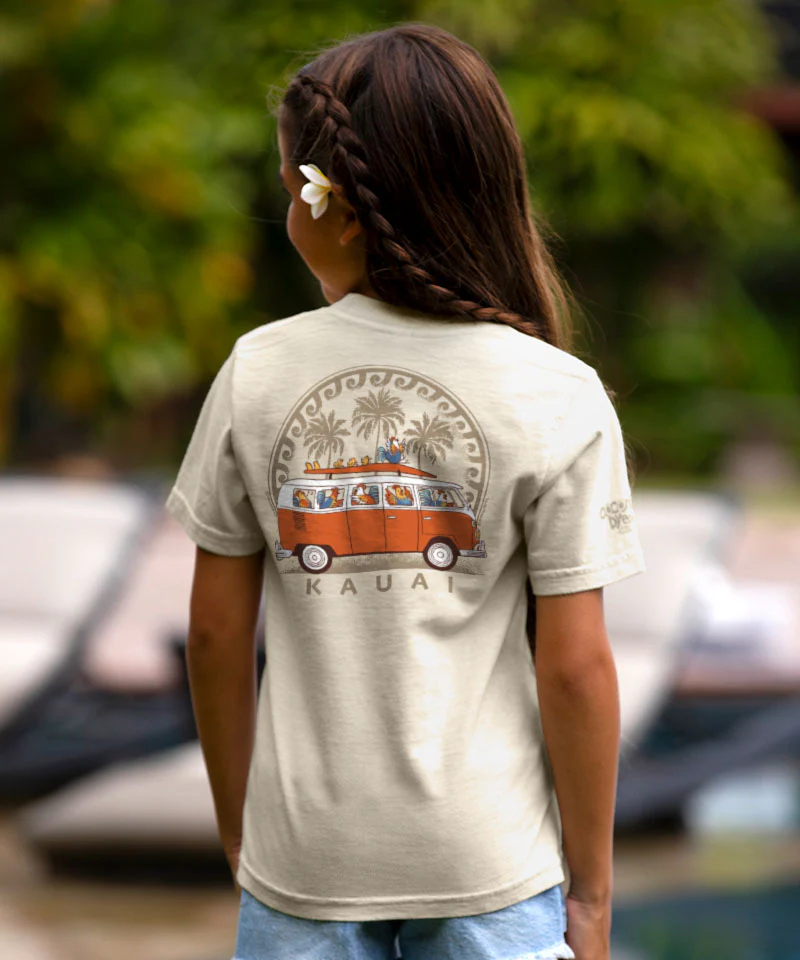 Volkswagen Chicken Van - Coconut Dyed Short Sleeve Crewneck T-Shirt - Image 2