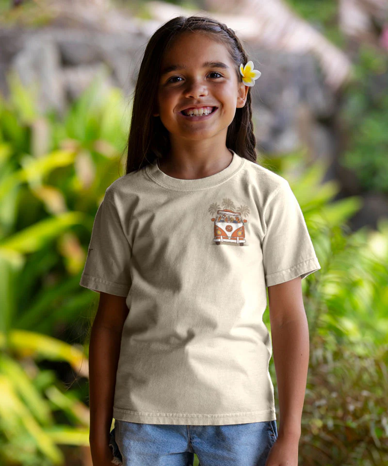 Volkswagen Chicken Van - Coconut Dyed Short Sleeve Crewneck T-Shirt - Image 3