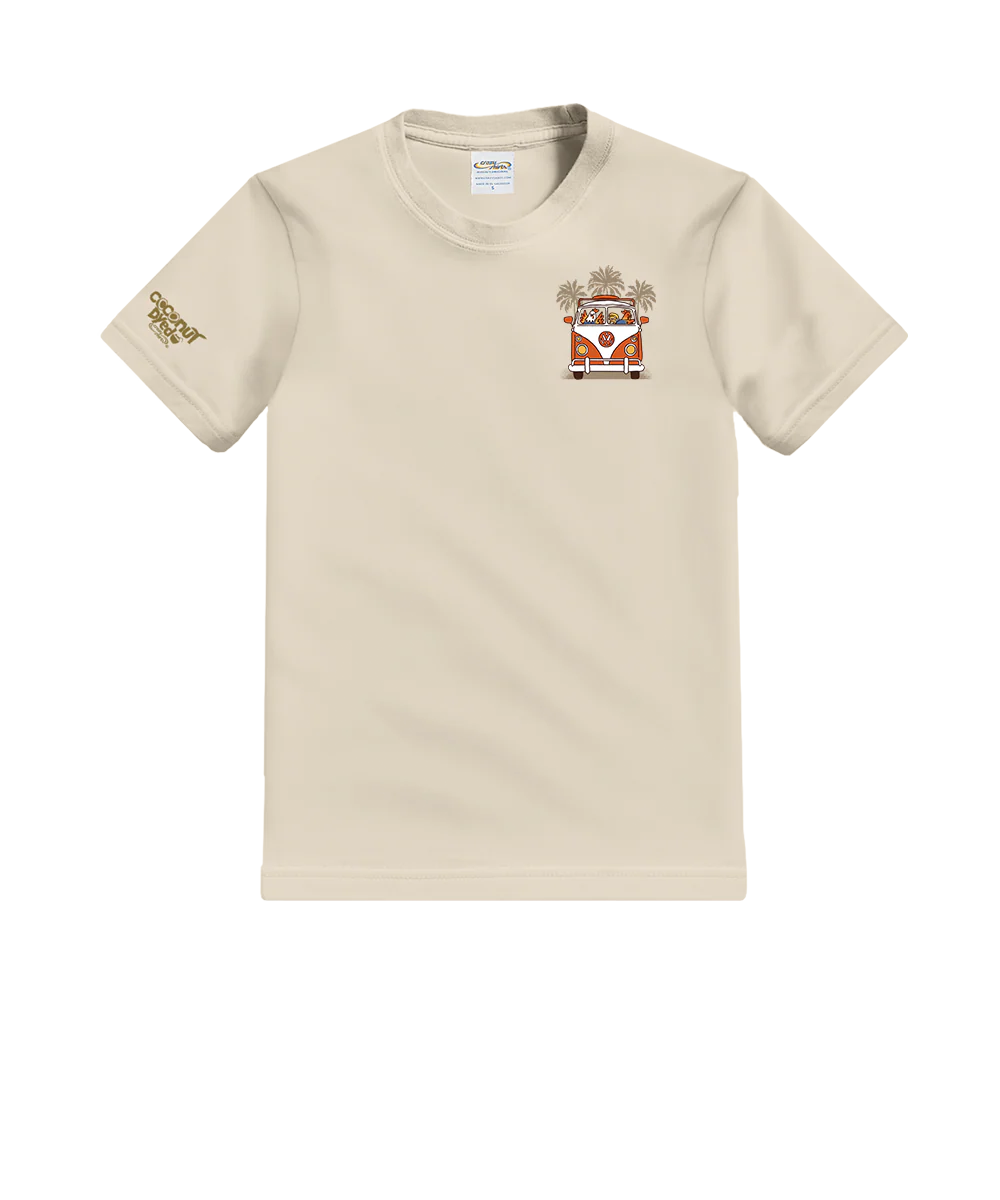 Volkswagen Chicken Van - Coconut Dyed Short Sleeve Crewneck T-Shirt - Image 4