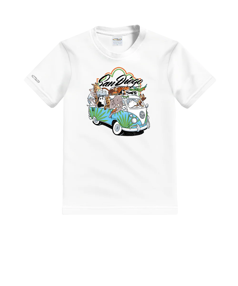 Volkswagen Zoo Animals - White Short Sleeve Crewneck T-Shirt