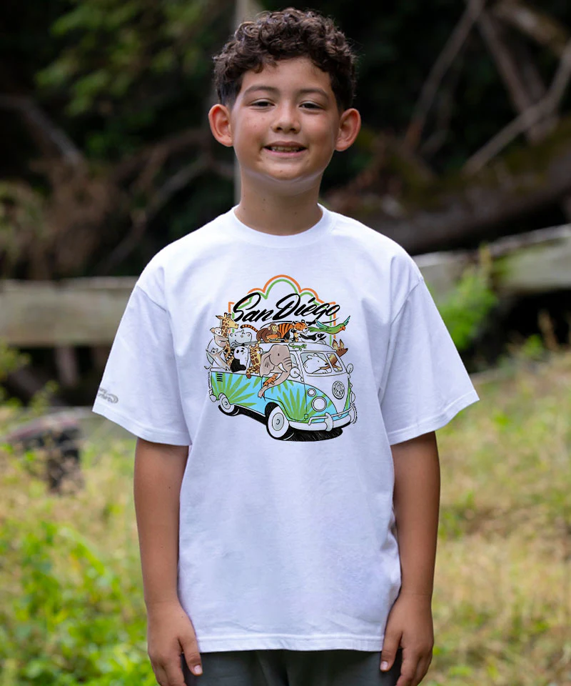 Volkswagen Zoo Animals - White Short Sleeve Crewneck T-Shirt - Image 2