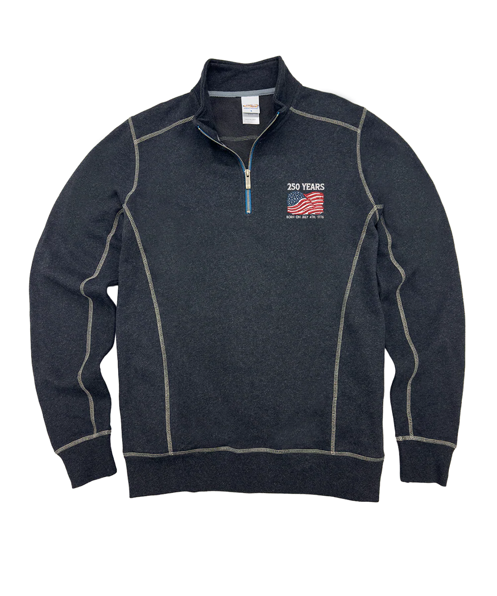 250 Years America - Charcoal/Heather Long Sleeve Mountain Peak Pullover