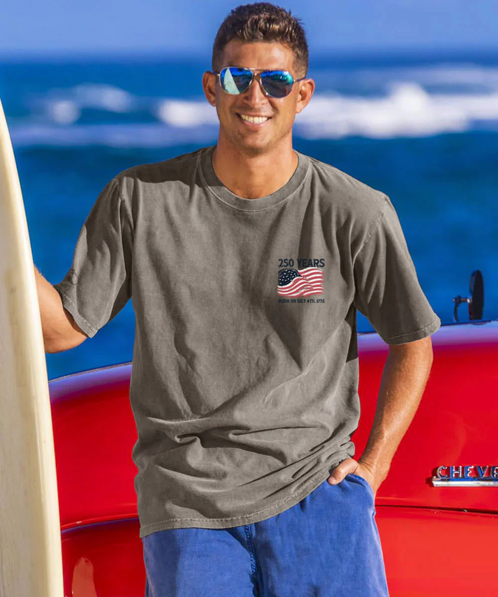 250 Years America - Crater Dyed® Short Sleeve Crewneck T-Shirt - Image 3