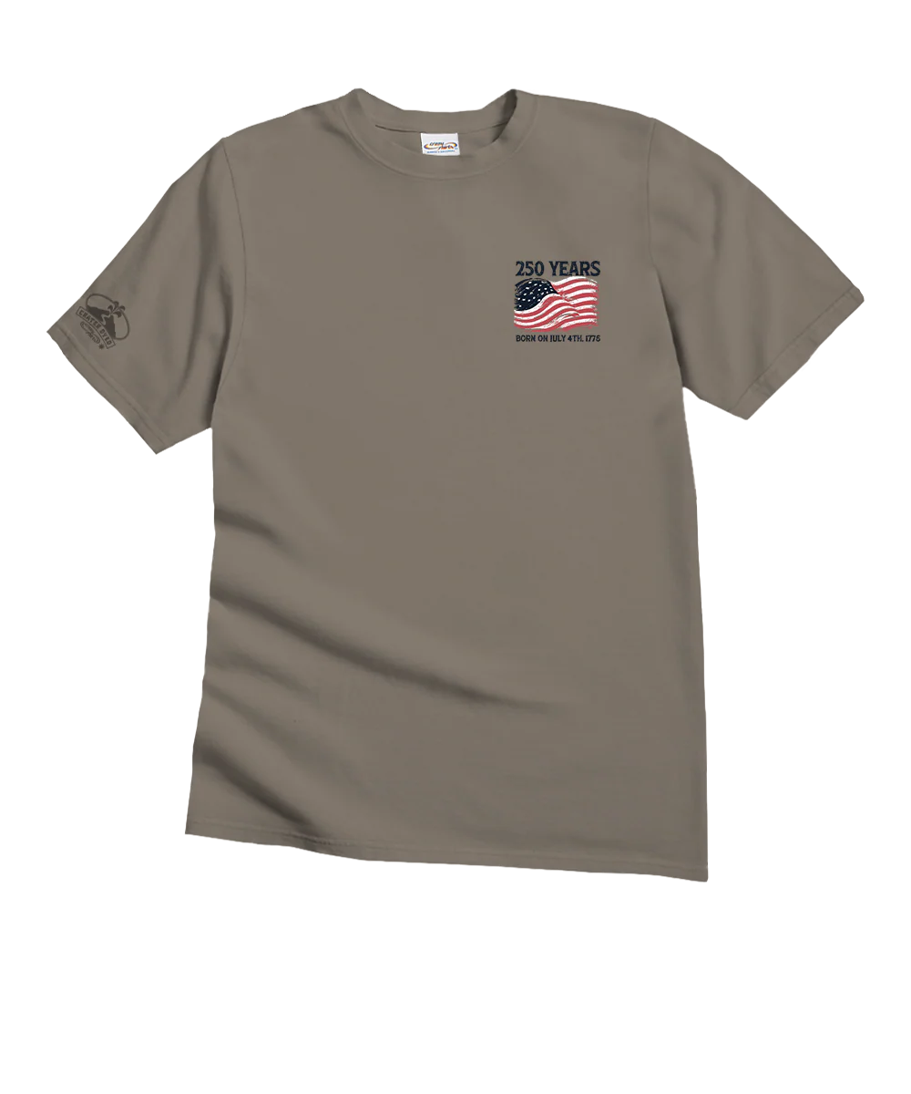 250 Years America - Crater Dyed® Short Sleeve Crewneck T-Shirt - Image 4