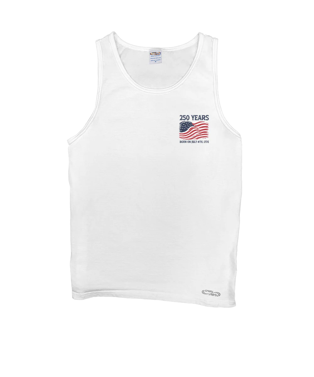 250 Years America - White Sleeveless Tank Top - Image 4