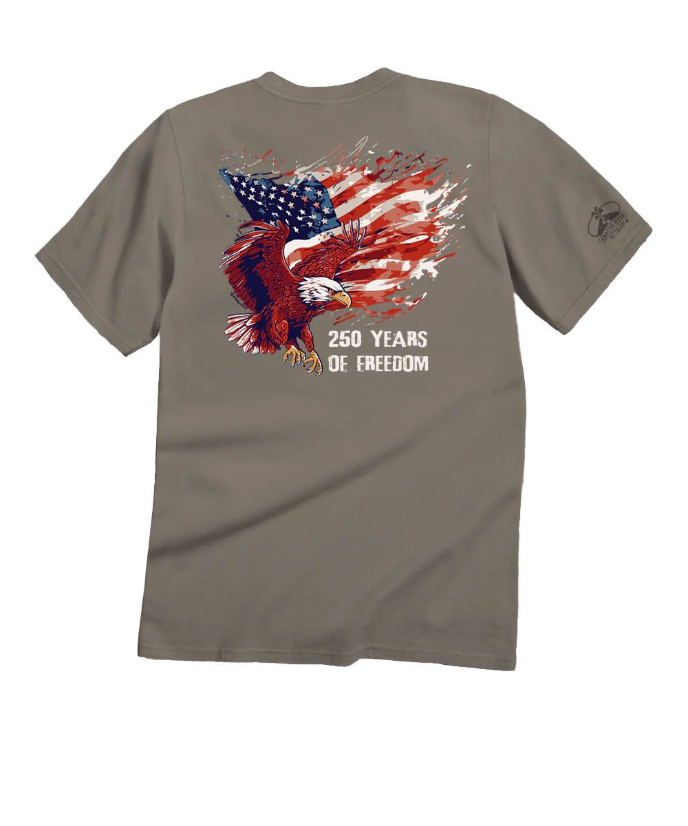 250 Years Freedom Eagle Flight Limited Release - Crater Dyed® Short Sleeve Crewneck T-Shirt