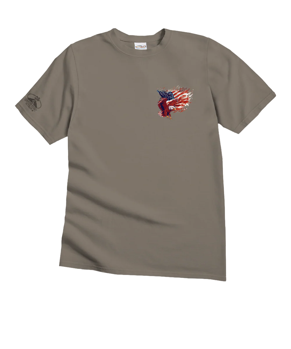 250 Years Freedom Eagle Flight Limited Release - Crater Dyed® Short Sleeve Crewneck T-Shirt - Image 4