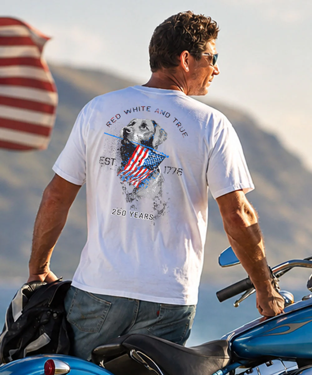 250 Years Red White And True Limited Release - White Short Sleeve Crewneck T-Shirt - Image 2