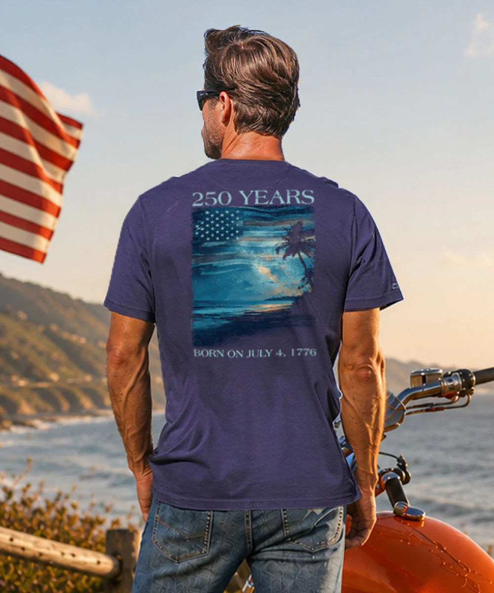 250 Years Starry Night Limited Release - Indigo Short Sleeve Pima T-Shirt - Image 2