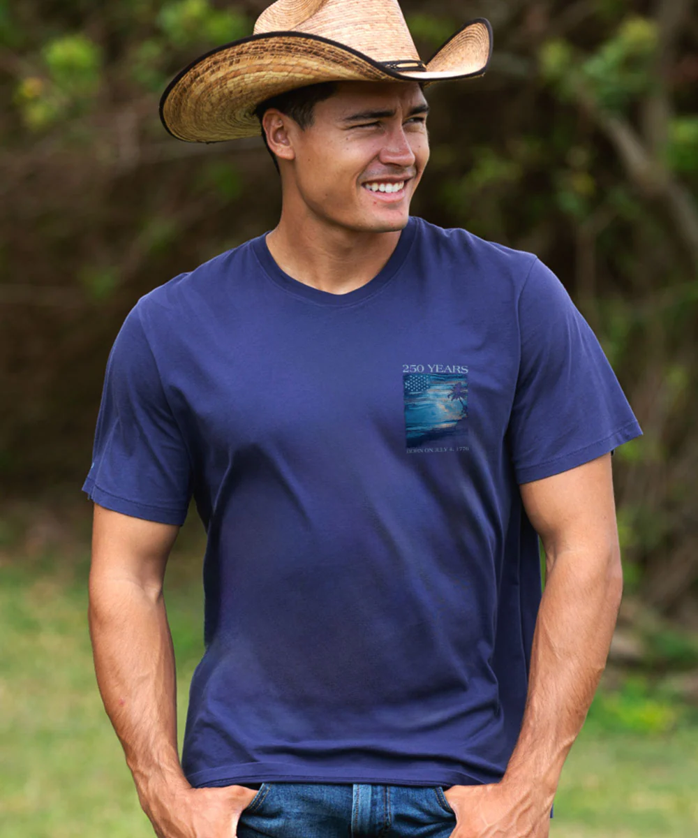 250 Years Starry Night Limited Release - Indigo Short Sleeve Pima T-Shirt - Image 3