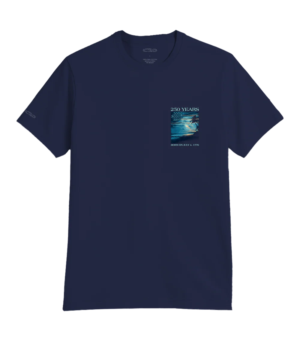 250 Years Starry Night Limited Release - Indigo Short Sleeve Pima T-Shirt - Image 4