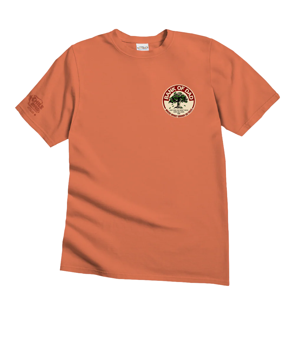 Bank Of Dad Trees - Chile Dyed Short Sleeve Crewneck T-Shirt - Image 4