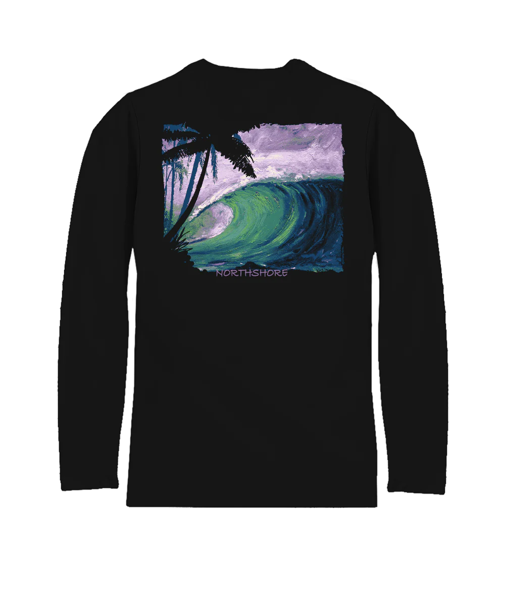 Big Wednesday - Jet Black Long Sleeve Pima T-Shirt