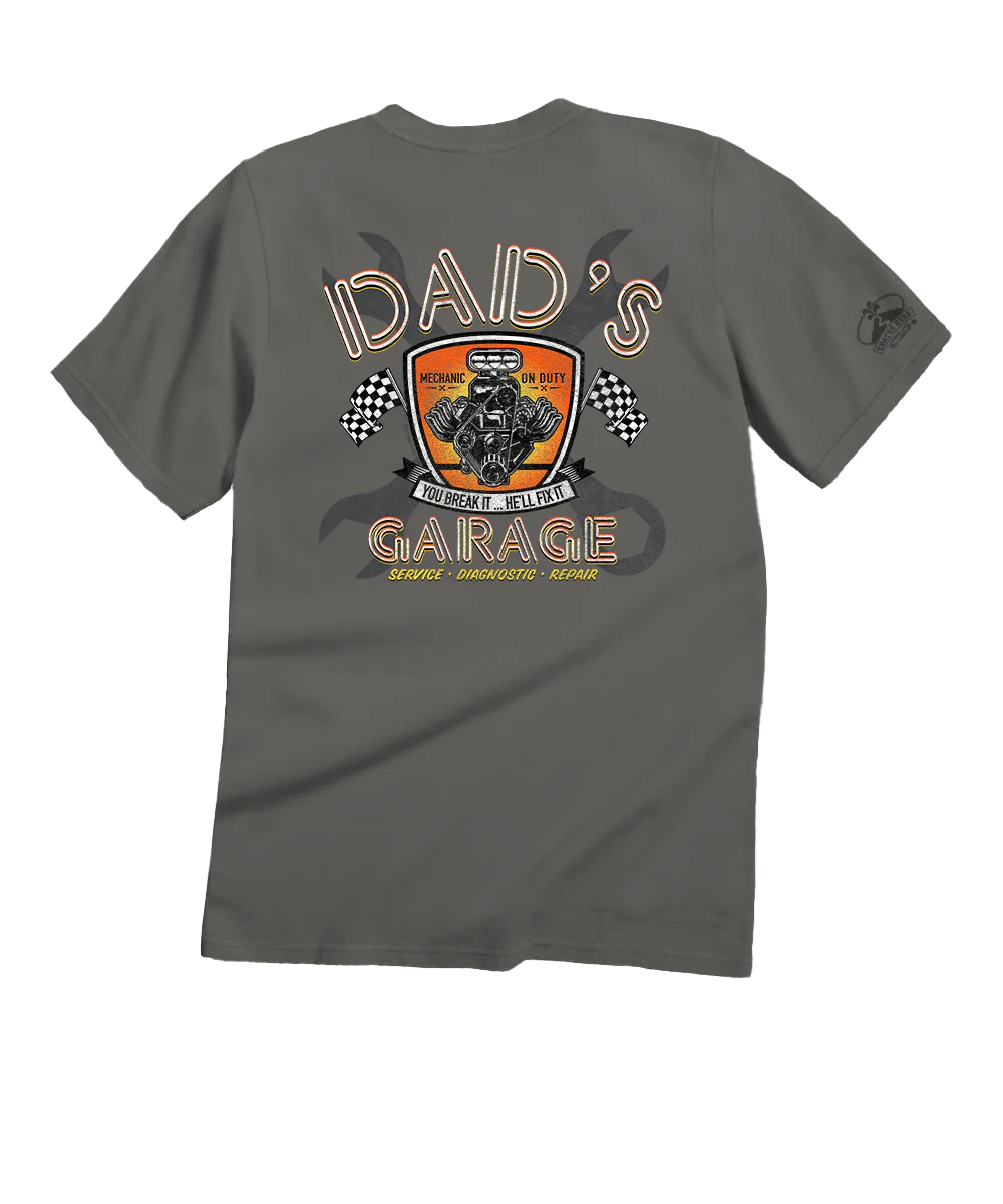 Dads Garage Service - Crater Dyed® Short Sleeve Crewneck T-Shirt