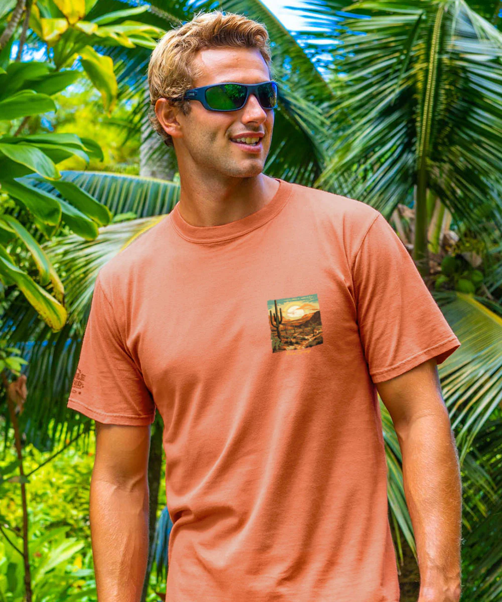 Desert Dream - Chile Dyed Short Sleeve Crewneck T-Shirt - Image 3