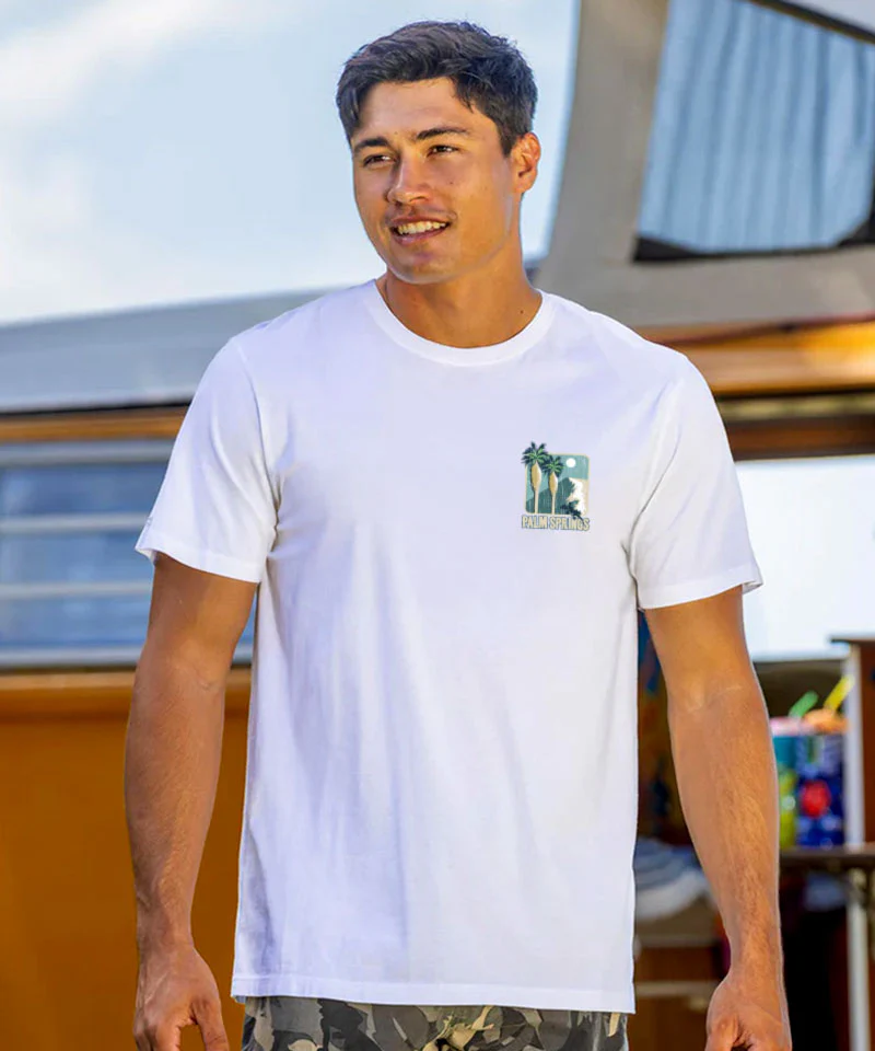 Desert Oasis - White Short Sleeve Pima T-Shirt - Image 3