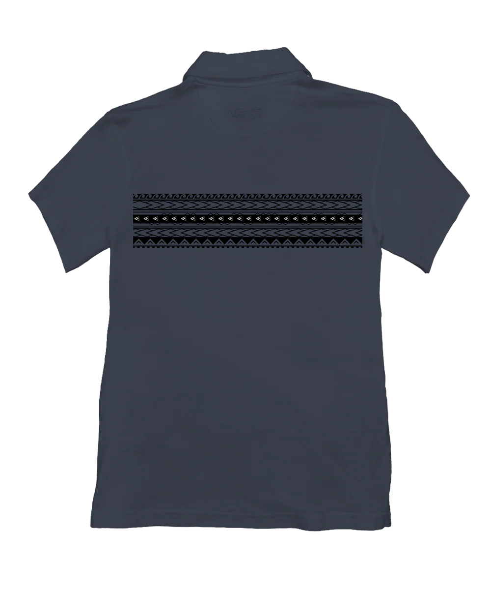 Ehukai Band - Smoke Short Sleeve Pima Polo - Image 4
