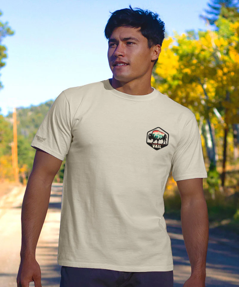 Explore Vail - Coconut Dyed Short Sleeve Crewneck T-Shirt - Image 3