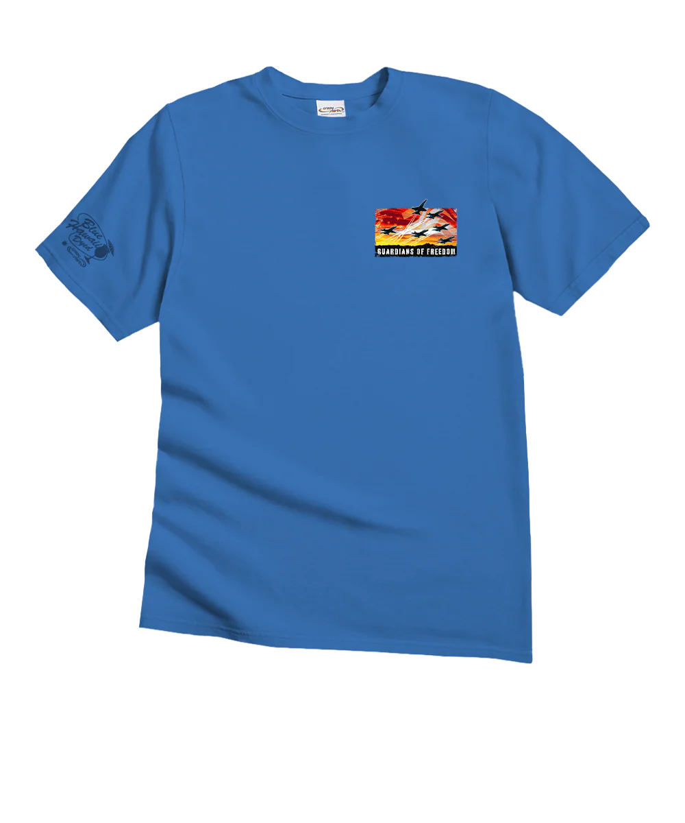 Guardians Of Freedom - Blue Hawaii Dyed Short Sleeve Crewneck T-Shirt - Image 4