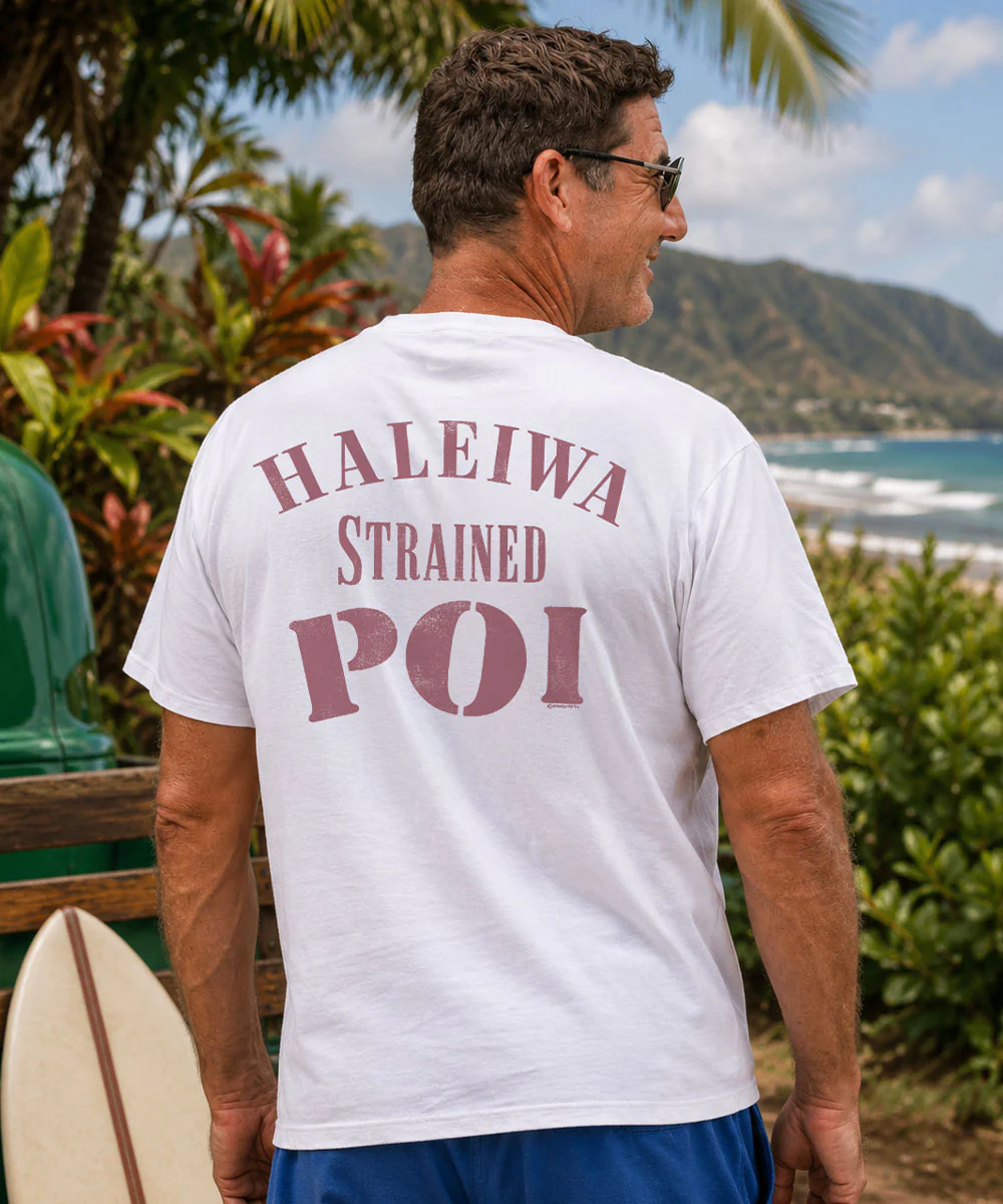 Haleiwa Poi - White Short Sleeve Crewneck T-Shirt - Image 2