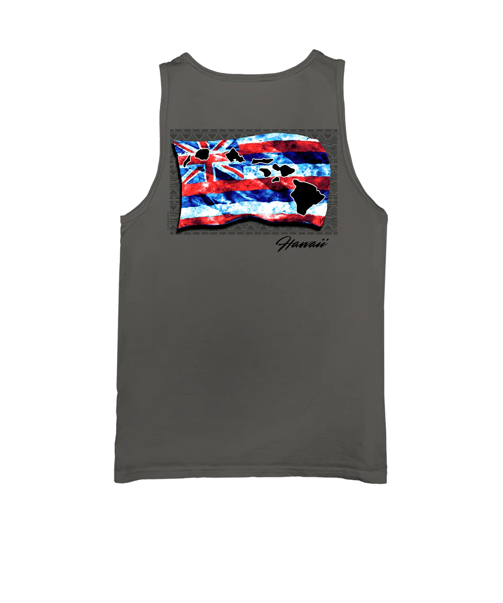 Hawaiian Island Flag - Crater Dyed® Sleeveless Tank Top