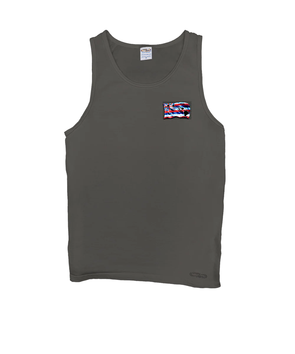 Hawaiian Island Flag - Crater Dyed® Sleeveless Tank Top - Image 4