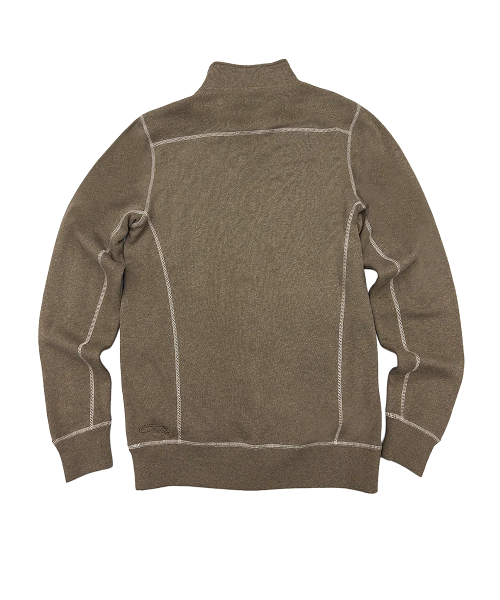 Hibiscus Surf - Taupe Heather Long Sleeve Mountain Peak Pullover - Image 4