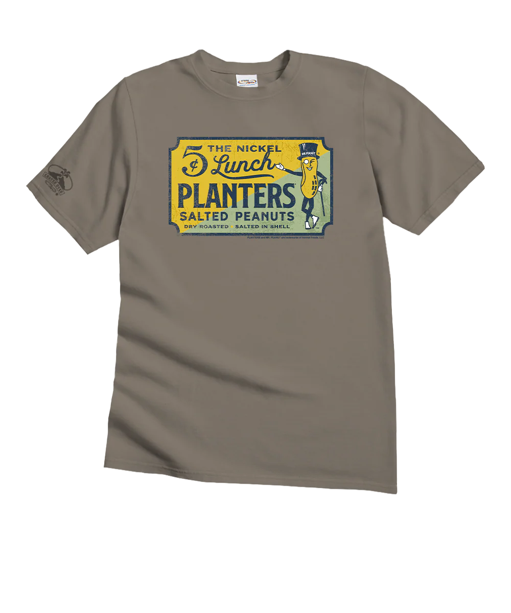 MR. PEANUT® Character Vintage Ticket - Crater Dyed® Short Sleeve Crewneck T-Shirt