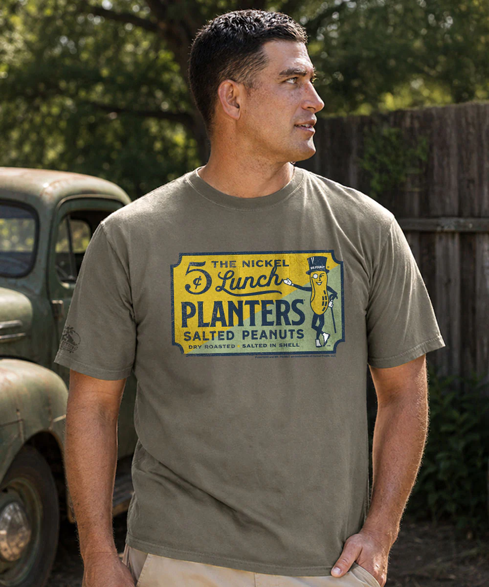 MR. PEANUT® Character Vintage Ticket - Crater Dyed® Short Sleeve Crewneck T-Shirt - Image 2