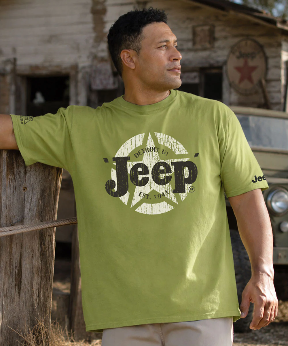 Jeep Established 1941 Logo - Hemp Dyed Short Sleeve Crewneck T-Shirt - Image 2