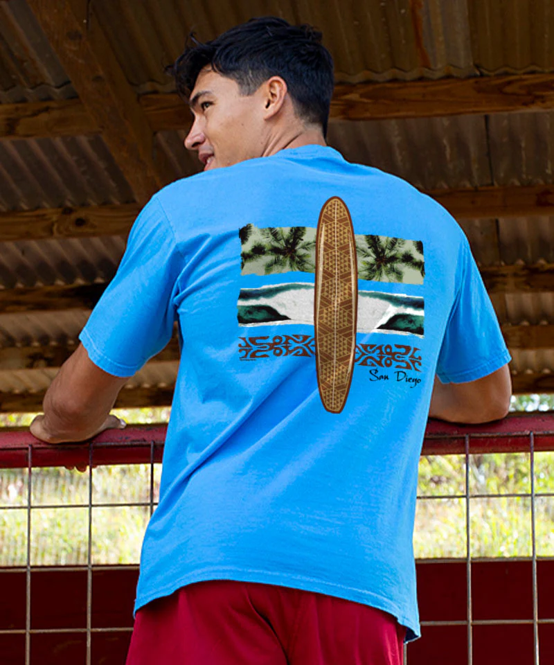 Kako Surf - Blue Hawaii Dyed Short Sleeve Crewneck T-Shirt - Image 2
