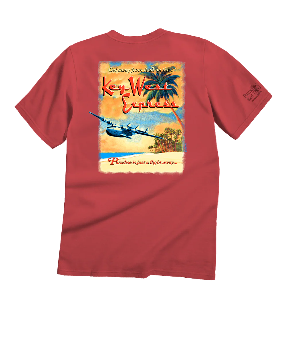 Key West Express - Paradise Red Dyed Short Sleeve Crewneck T-Shirt