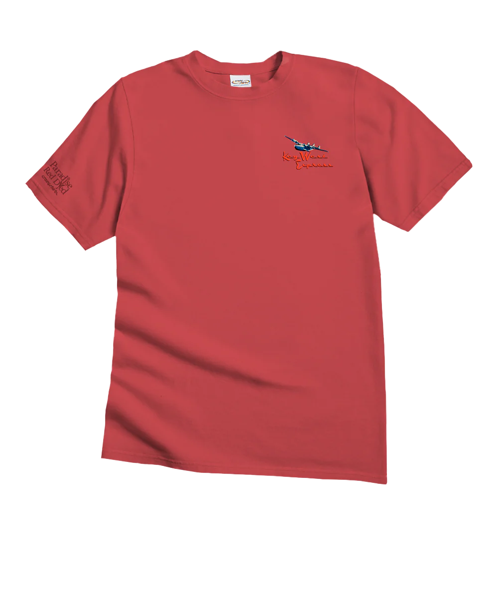 Key West Express - Paradise Red Dyed Short Sleeve Crewneck T-Shirt - Image 4