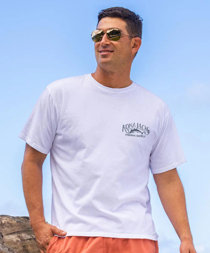 Kona Jack's - White Short Sleeve Crewneck T-Shirt - Image 3