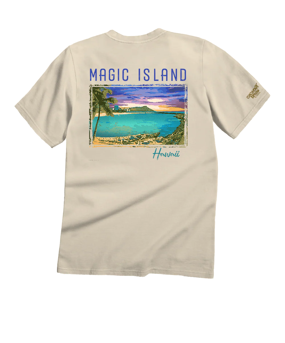 Magic Island - Coconut Dyed Short Sleeve Crewneck T-Shirt