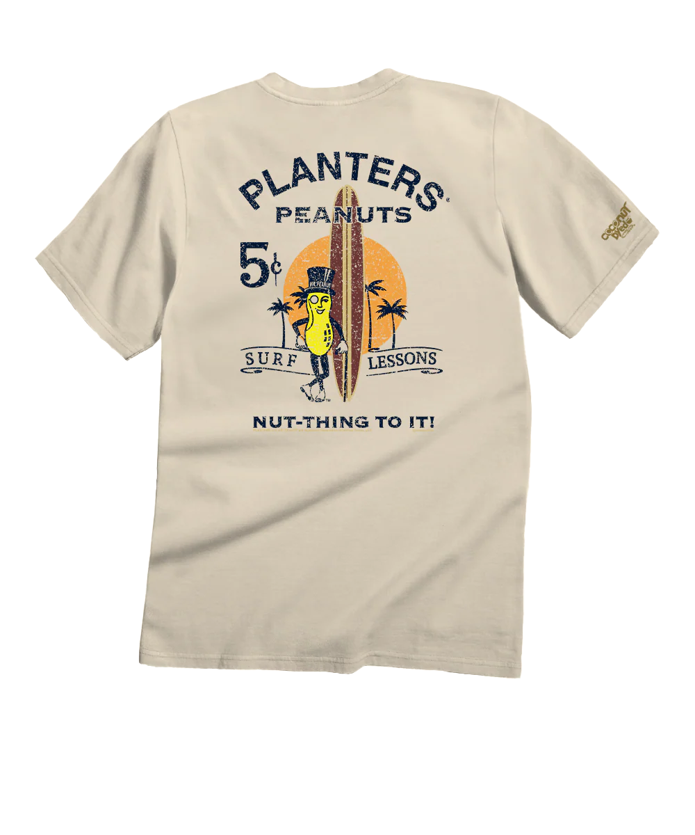 MR. PEANUT® Character Surf Lessons - Coconut Dyed Short Sleeve Crewneck T-Shirt