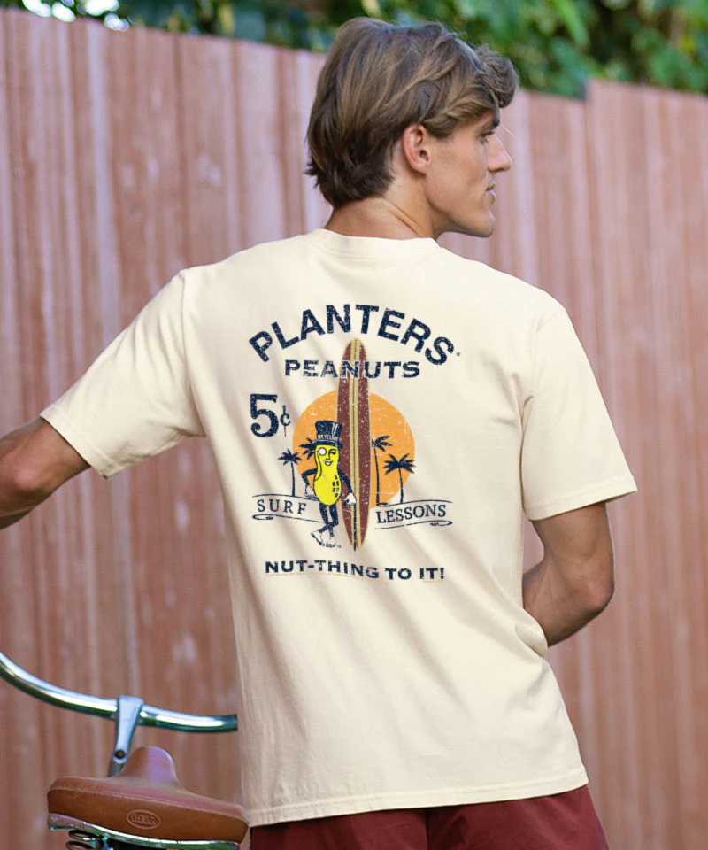 MR. PEANUT® Character Surf Lessons - Coconut Dyed Short Sleeve Crewneck T-Shirt - Image 2