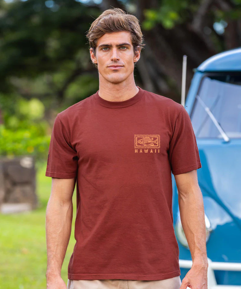 Night Fishing - Whiskey Dyed Short Sleeve Crewneck T-Shirt - Image 3