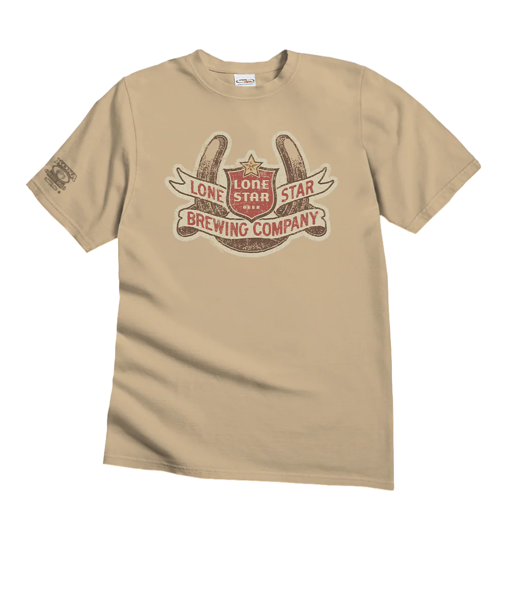 Pabst Lonestar Logo - Kona Coffee Dyed Short Sleeve Crewneck T-Shirt
