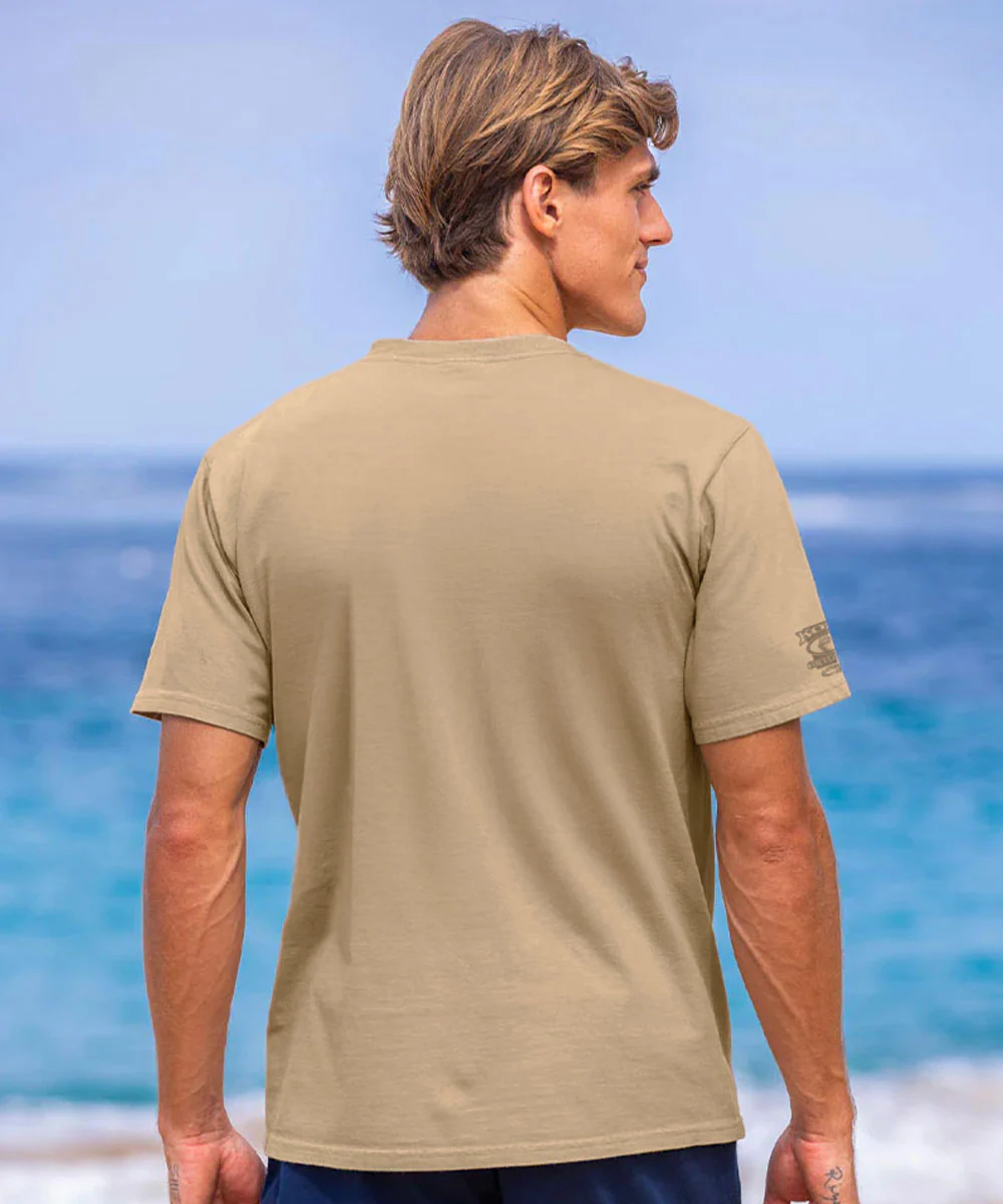 Pabst Lonestar Logo - Kona Coffee Dyed Short Sleeve Crewneck T-Shirt - Image 3