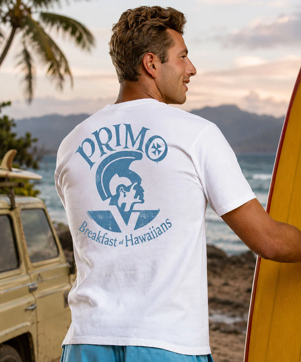 Pabst Primo Breakfast - White Short Sleeve Crewneck T-Shirt - Image 2