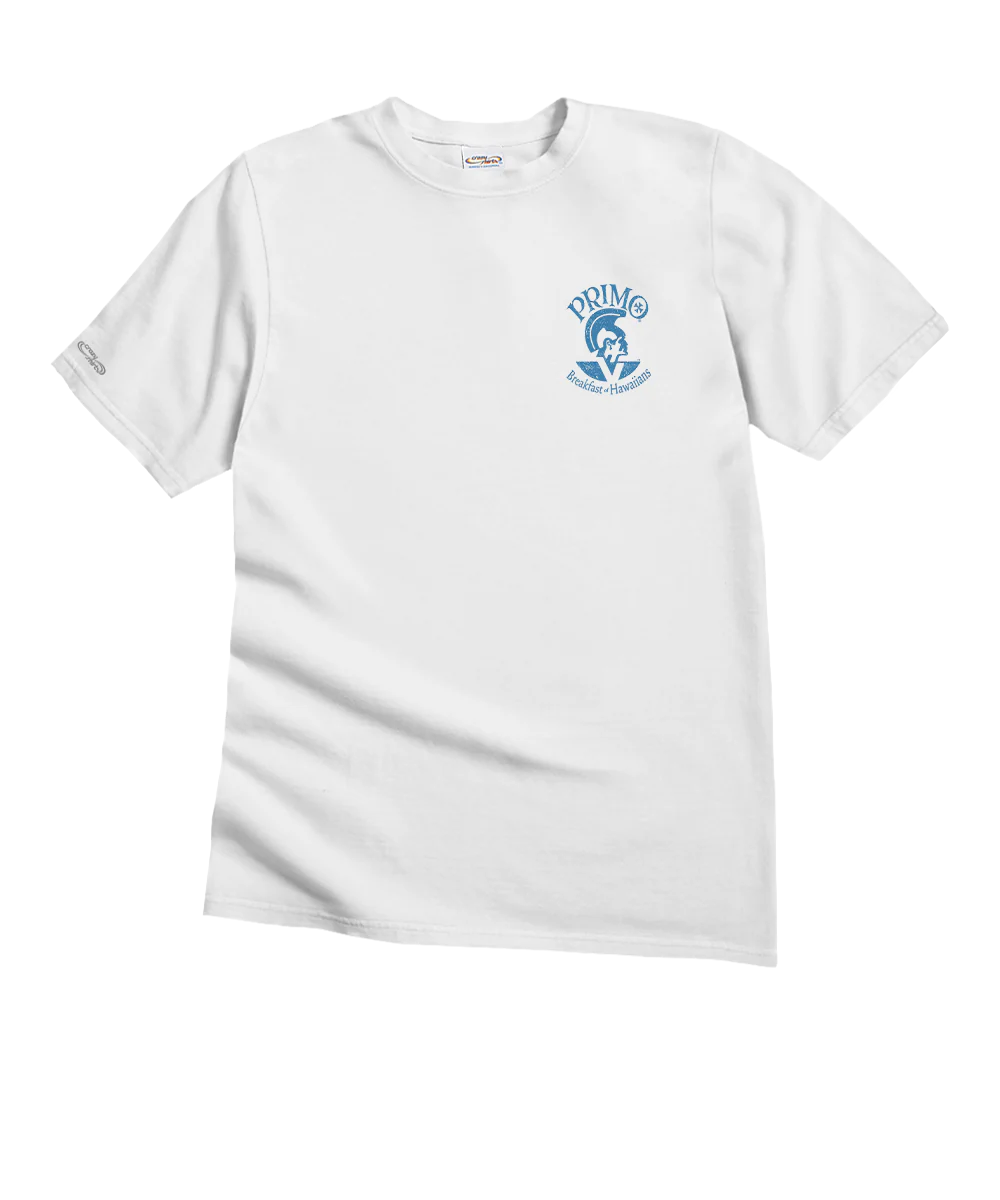Pabst Primo Breakfast - White Short Sleeve Crewneck T-Shirt - Image 4