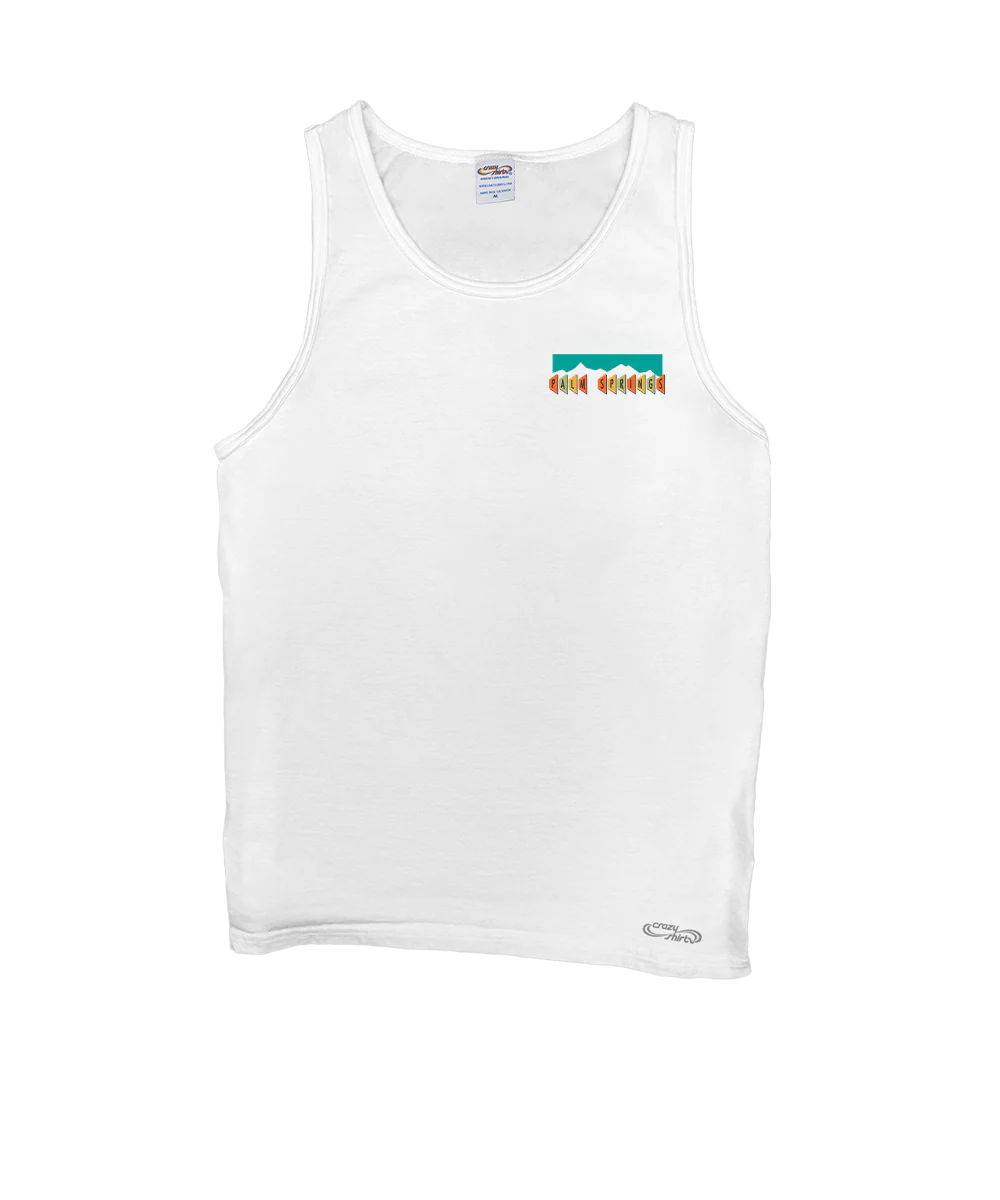 Palm Springs Oasis - White Sleeveless Tank Top - Image 4